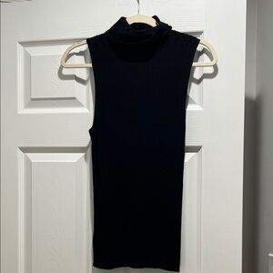 Express Black Ribbed Sleeveless Top